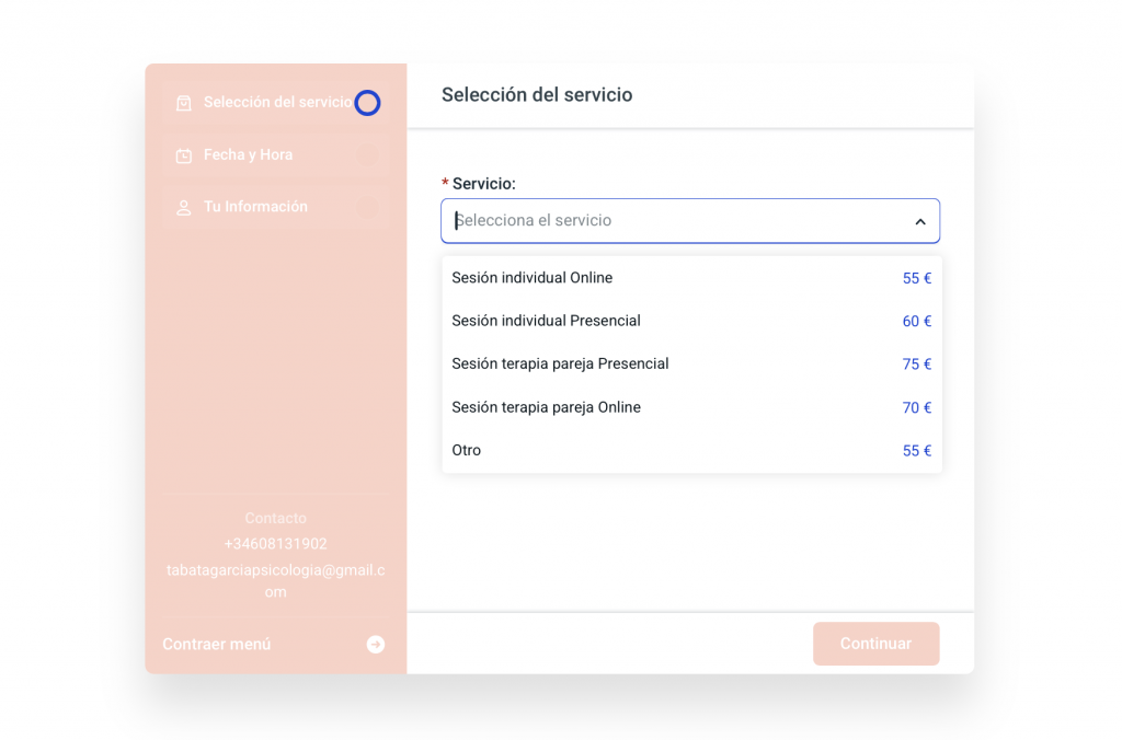 reserva terapia online o presencial con Amelia