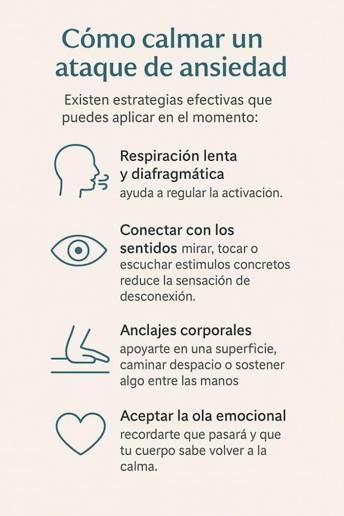 cómo calmar un ataque de ansiedad