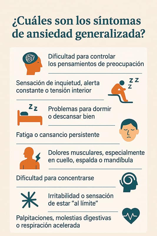 sintomas ansiedad generalizada