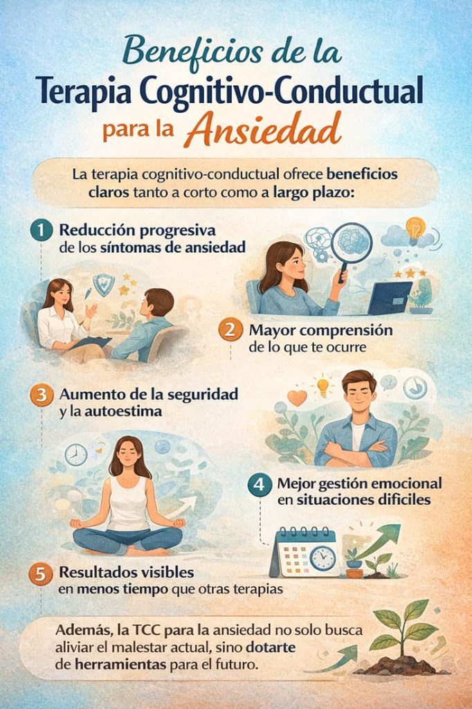 Beneficios de la terapia cognitivo-conductual TCC para la ansiedad